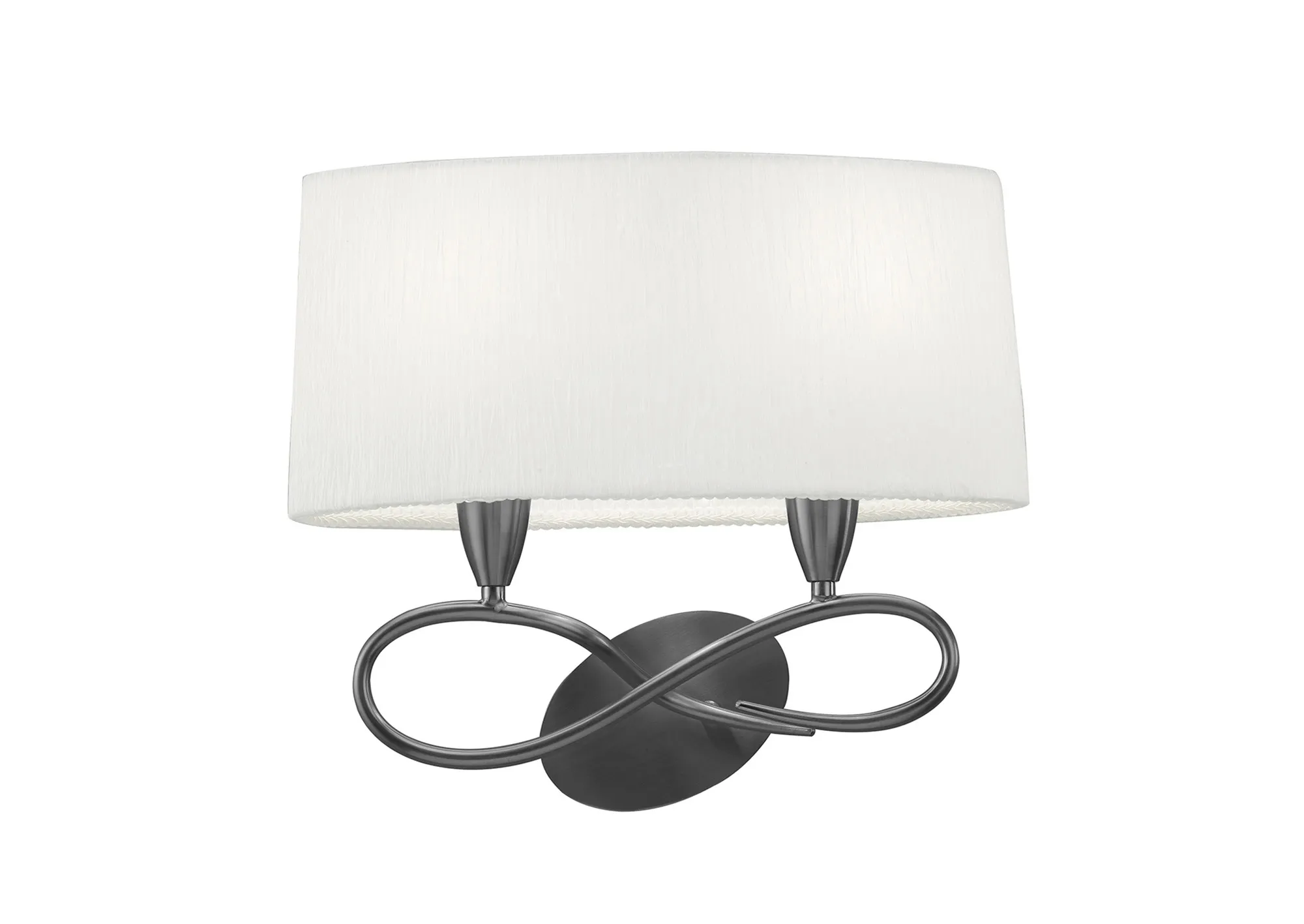 Lua Satin Nickel Wall Lights Mantra Armed Wall Lights